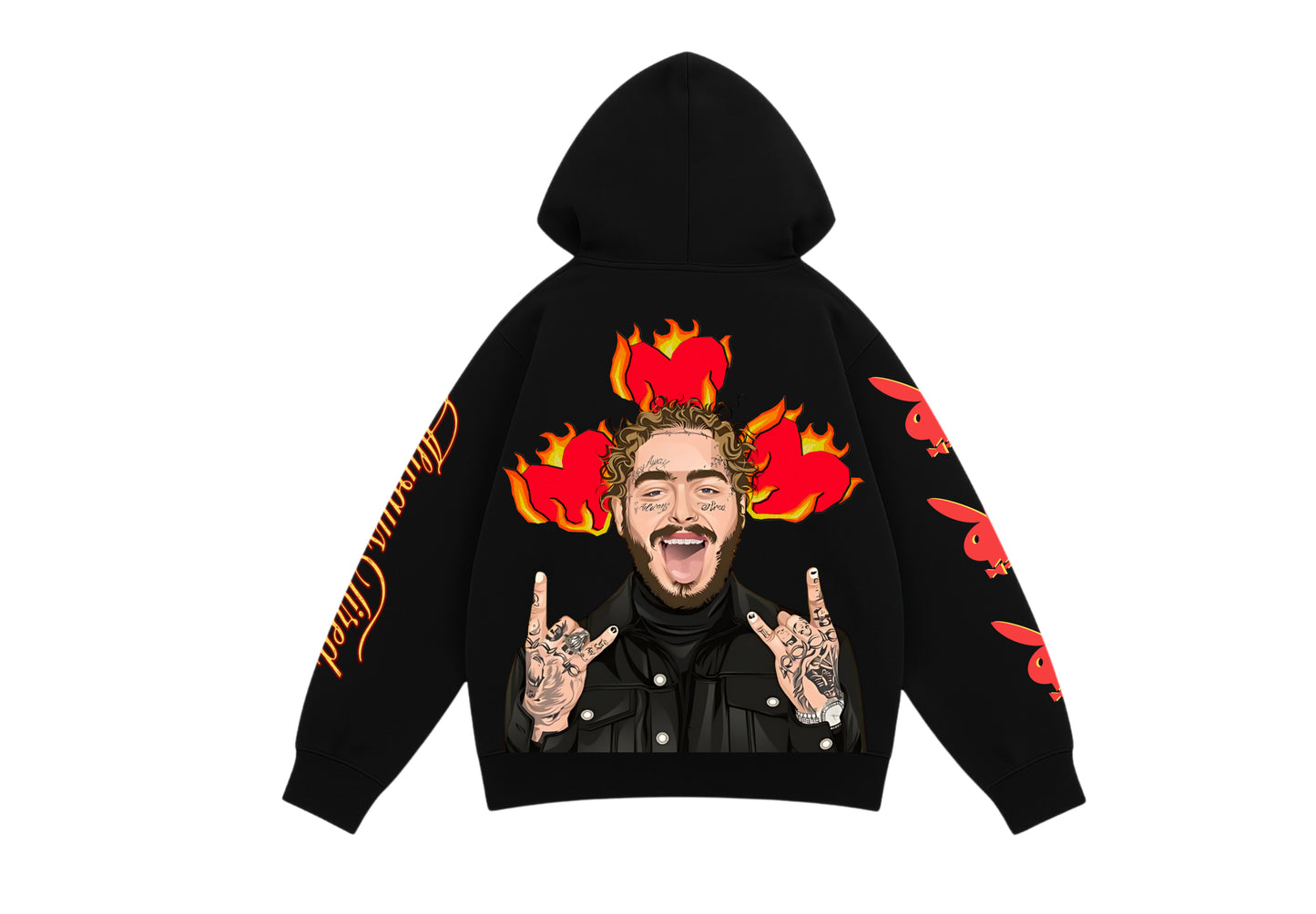 Post Malone Black Oversized Hoodie