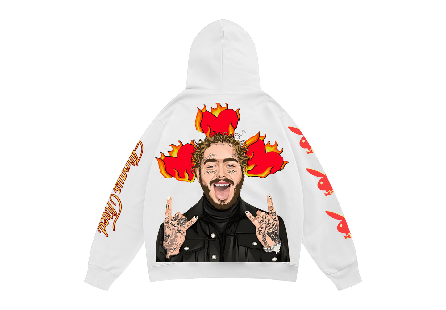 Post Malone White Oversized Hoodie