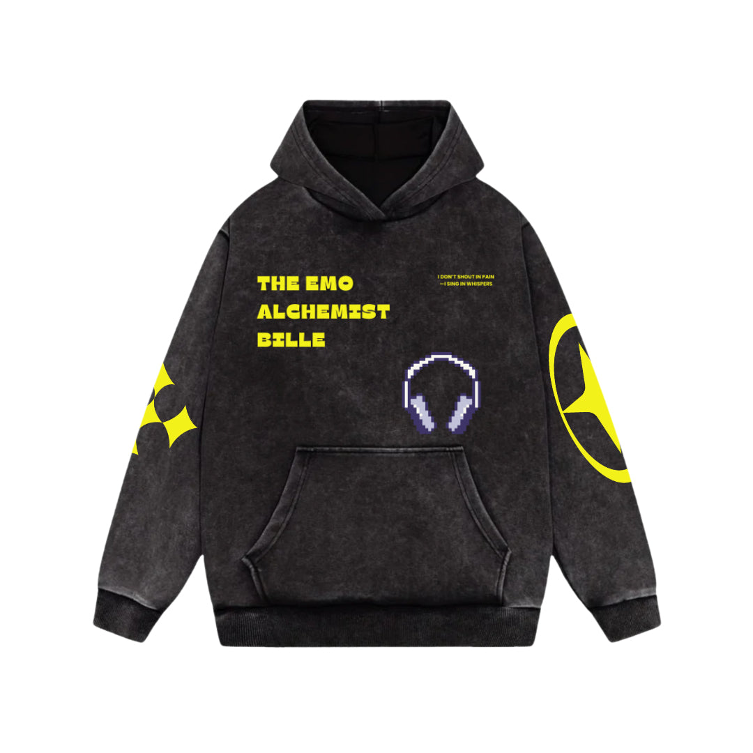 Billie Eilish Acid Wash Oversized Hoodie