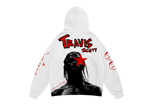 Travis White Oversized Hoodie