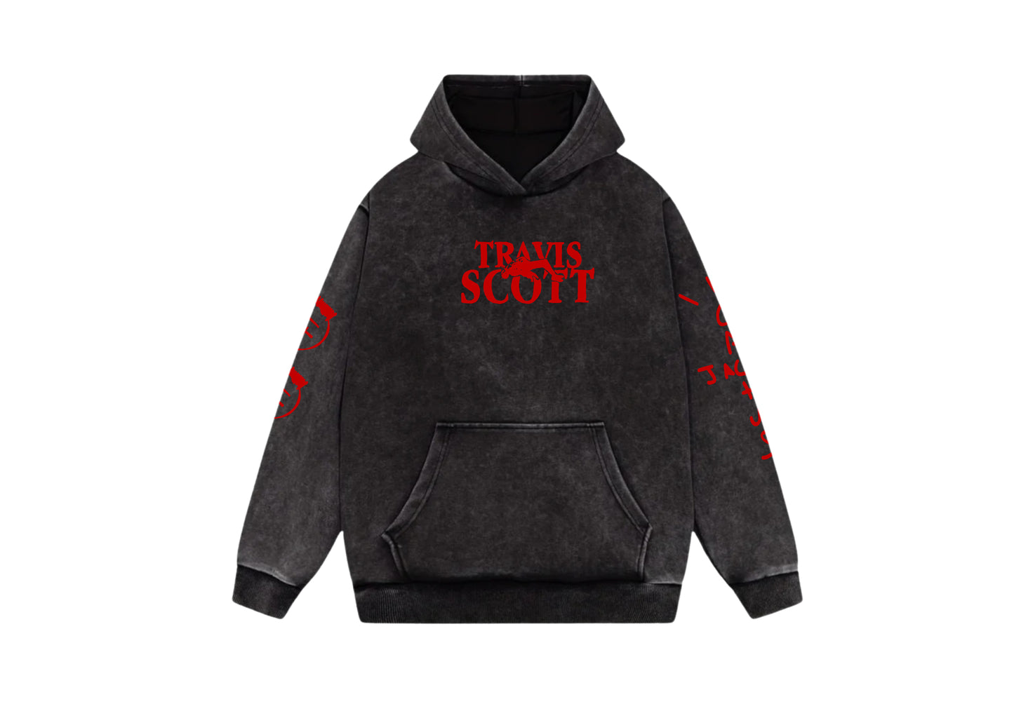 Travis Acid Wash Oversized Hoodie