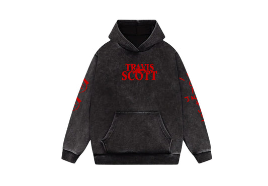 Travis Acid Wash Oversized Hoodie