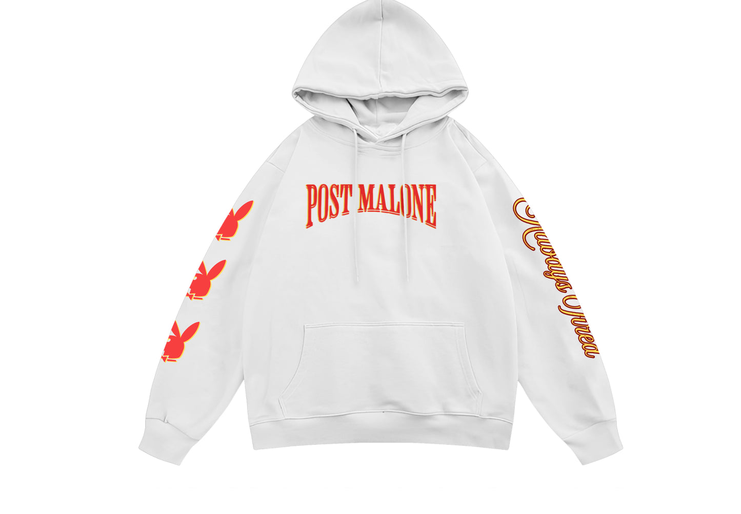 Post Malone White Oversized Hoodie