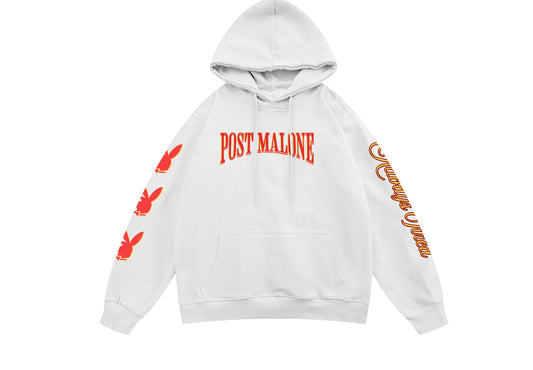 Post Malone White Oversized Hoodie