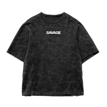 SAVAGE| Acid Wash Oversized Tee