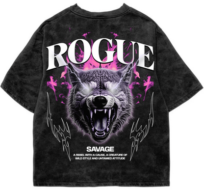 SAVAGE| Acid Wash Oversized Tee